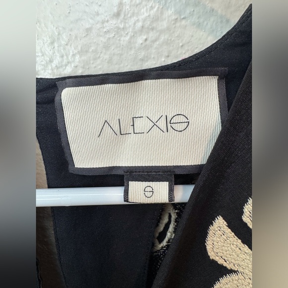 ALEXIS Rimini‎ Tassel Embroidered Floral Black and White Mini Dress Size S - Picture 6 of 14